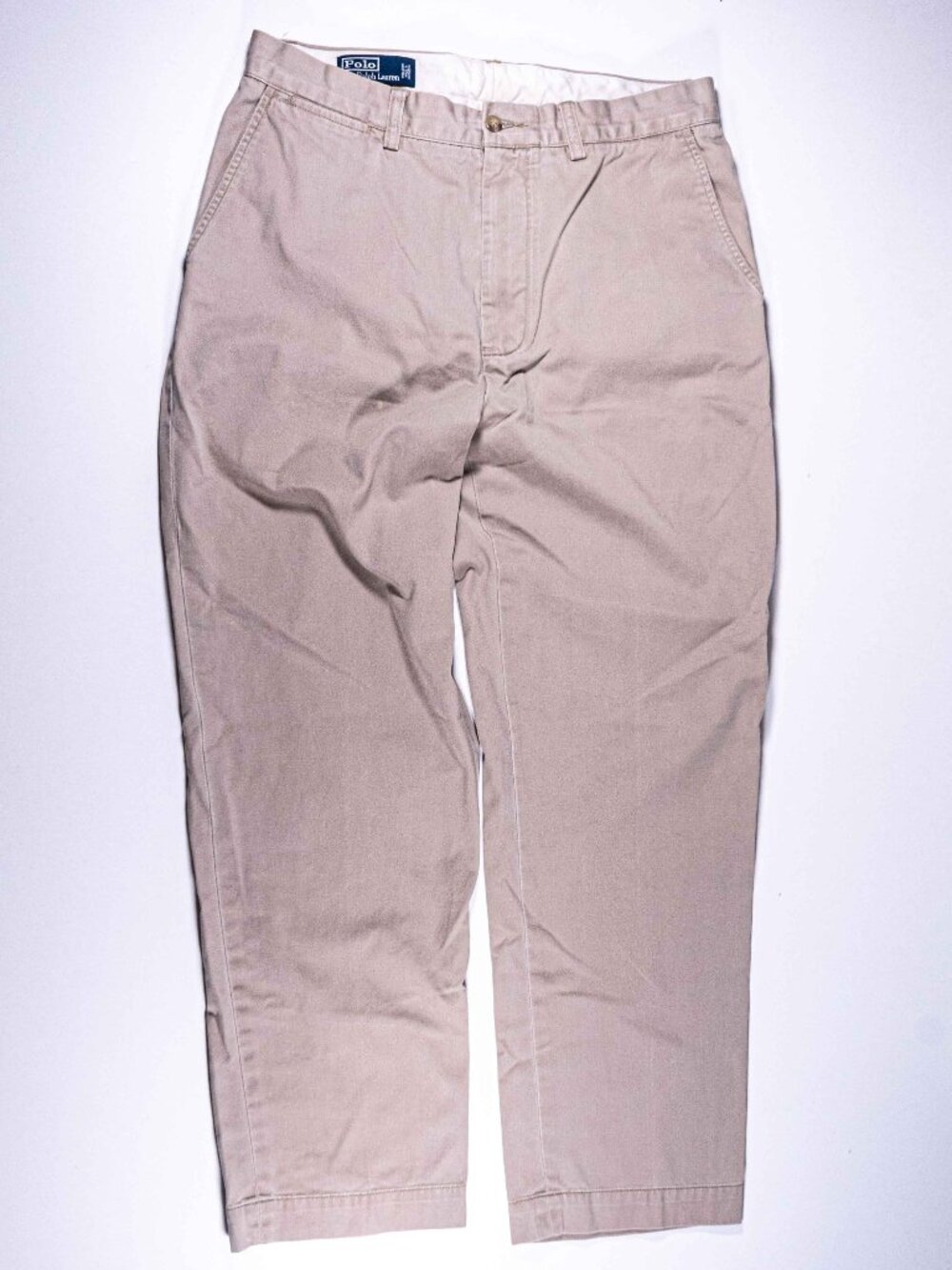 Vintage Polo Ralph Lauren Prospect Chino Pants Mens 32 x 29 Y2K Khaki Flat Front